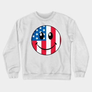 USA Smiley Crewneck Sweatshirt